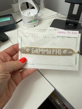 Gamma Phi Beaded Bracelet, NWT